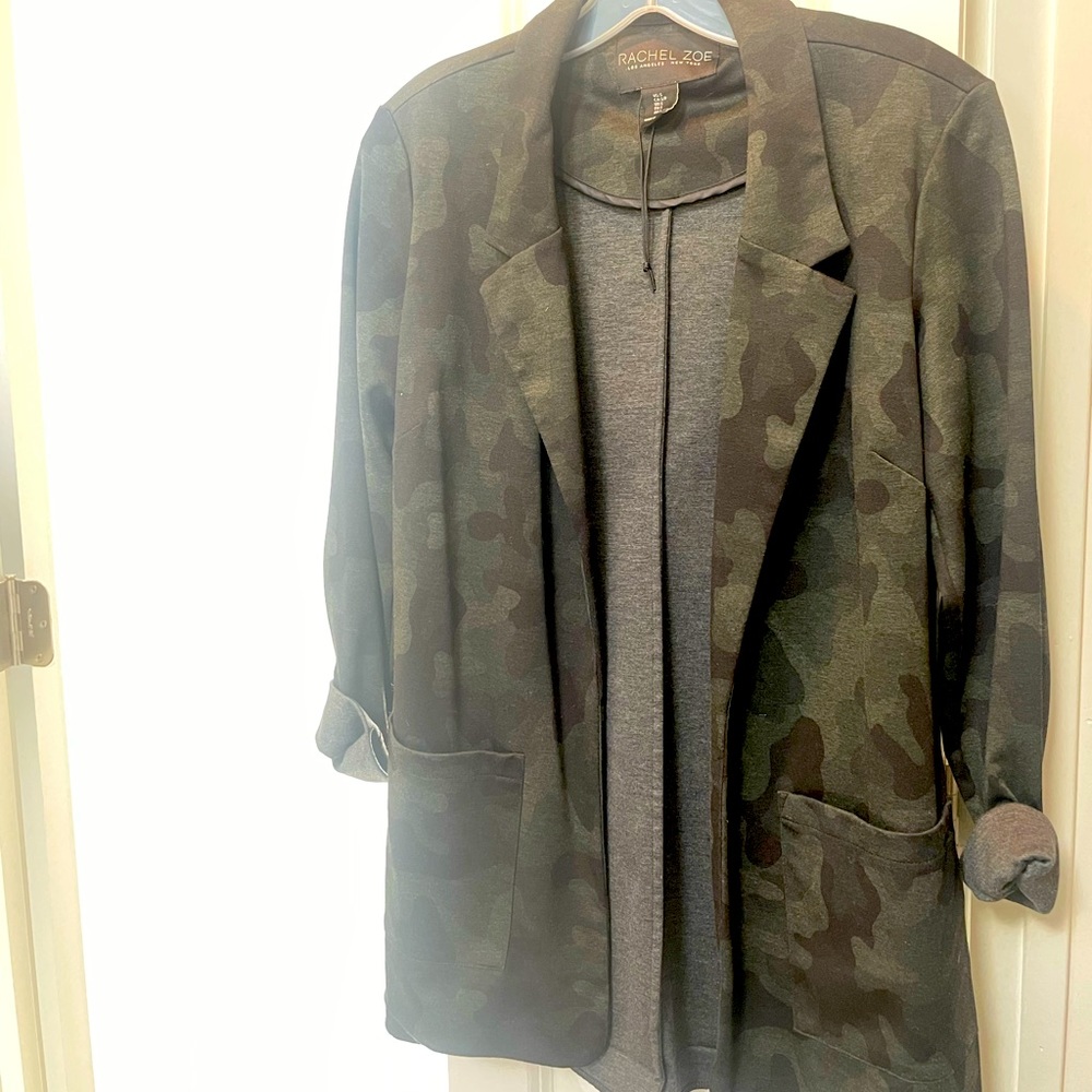 Rich army camouflage green blazer by Rachel Zoe